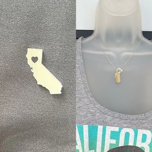 Jewelmint California Heart Love Mirror Small Plastic Pendant Charm